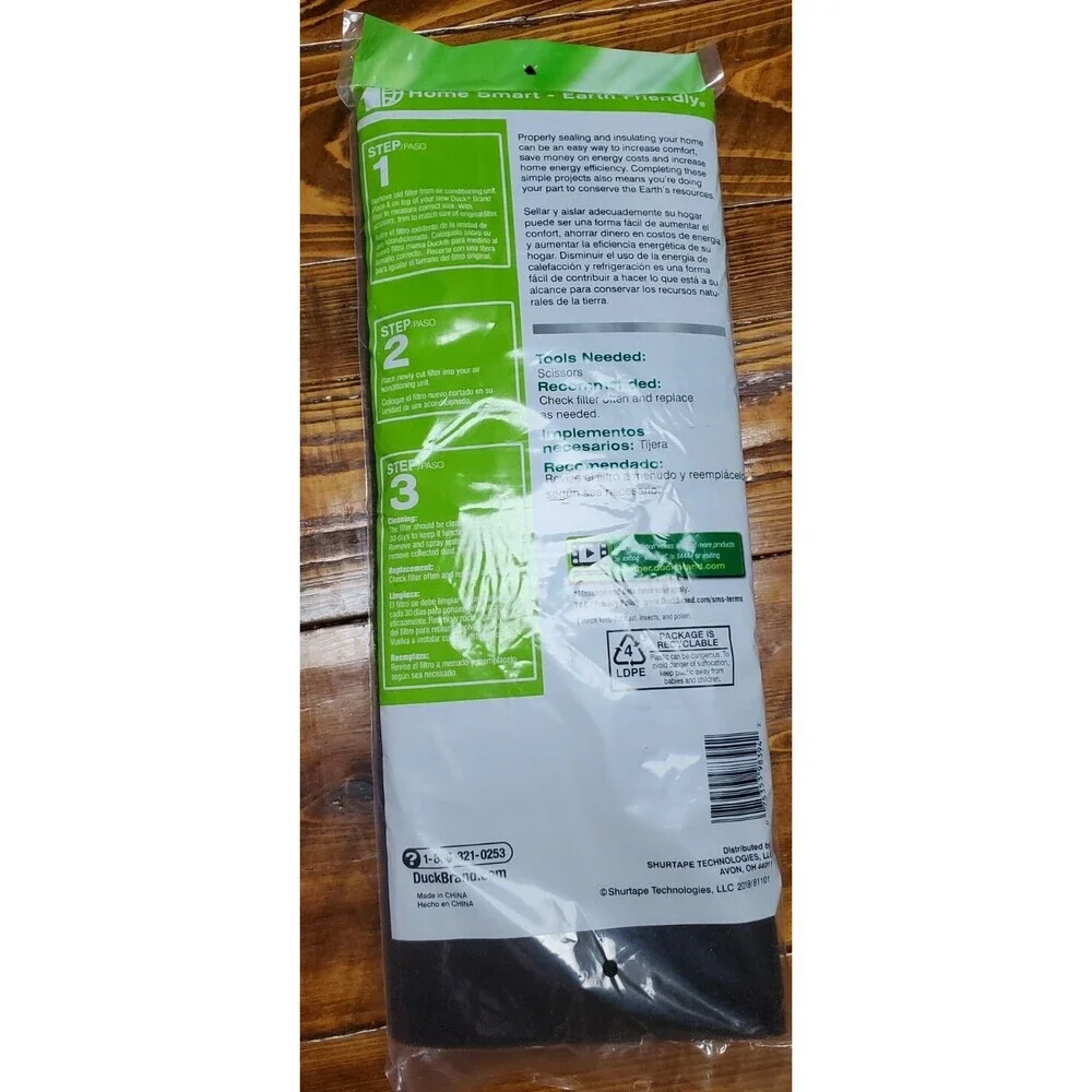 Duck Window AC Foam Replacement Filter 24x15x1/4 Washable Reusable Cut to Size